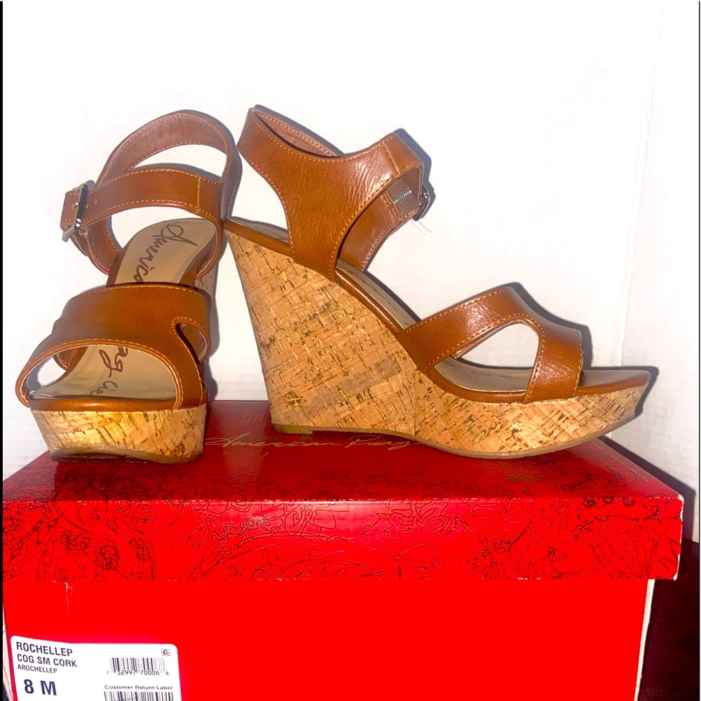 American Rag Rochelle wedges, lightly used in box (worn once)